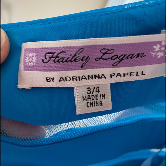 Blue Pleated Gown - Picture 6 of 7